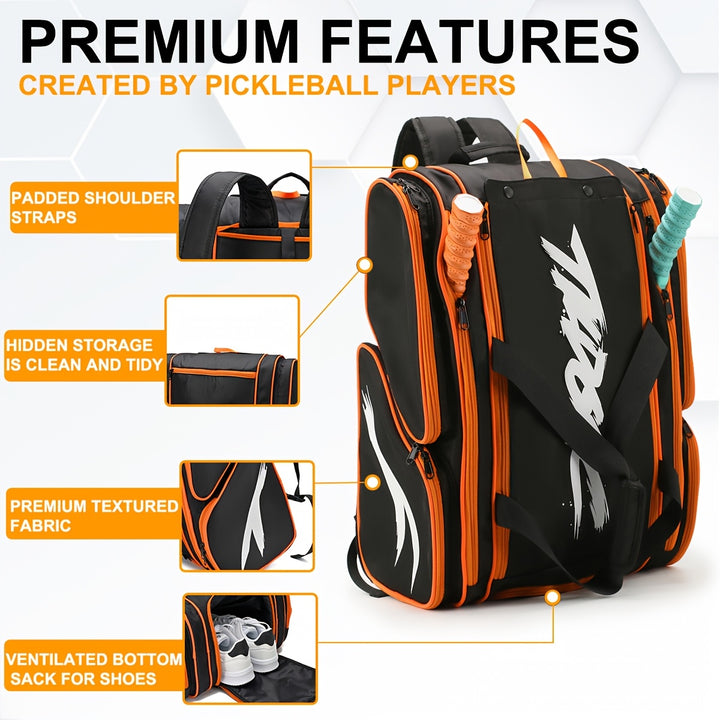 Large Tennis &amp; Padel Racket Backpack