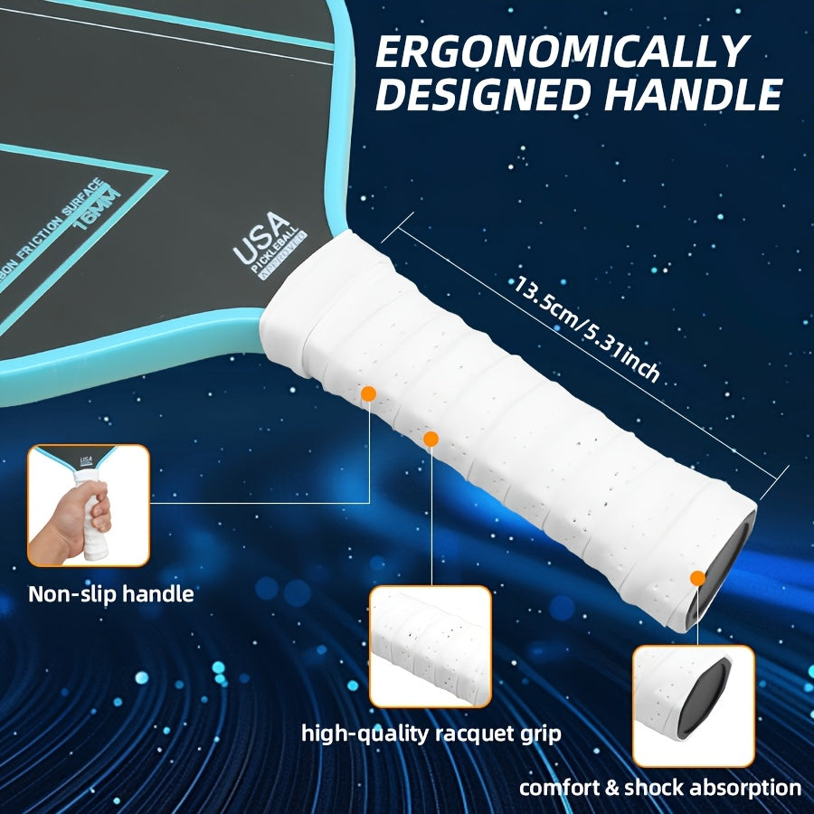 Single T700 Carbon Fiber Pickleball Paddle with Matte Surface, Pickleball Equipment Suitable for Beginners and Competition Training