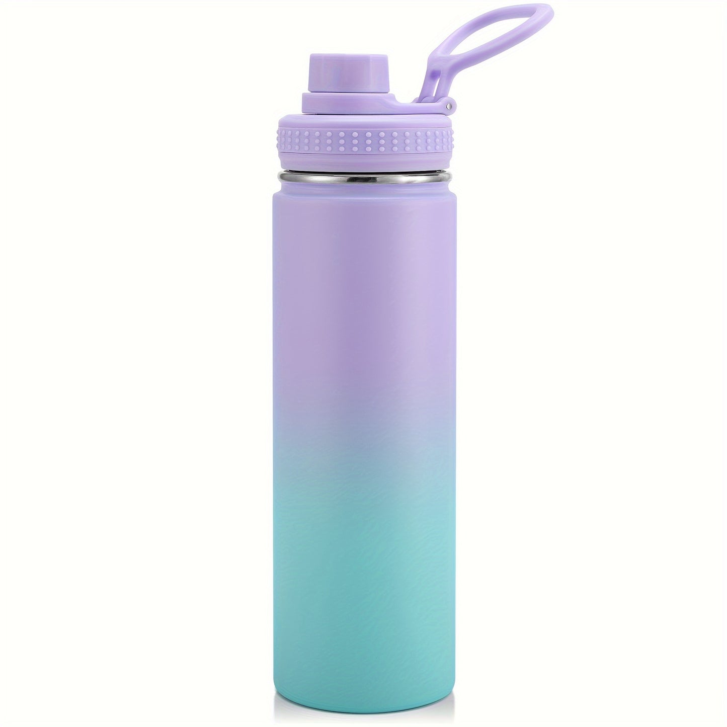 22oz/650ml Insulated Water Bottle with Straw, Stainless Steel Leak Proof Sports Water Flask, Double Walled Vacuum Metal Water Bottle