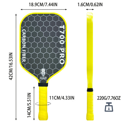 Pickleball Paddle with Rough Frosted Surface Texture for Maximum Spin and Control and Added Power - Polypropylene Honeycomb Core Pickleball Paddle 16 Thickened Pickleball Paddle