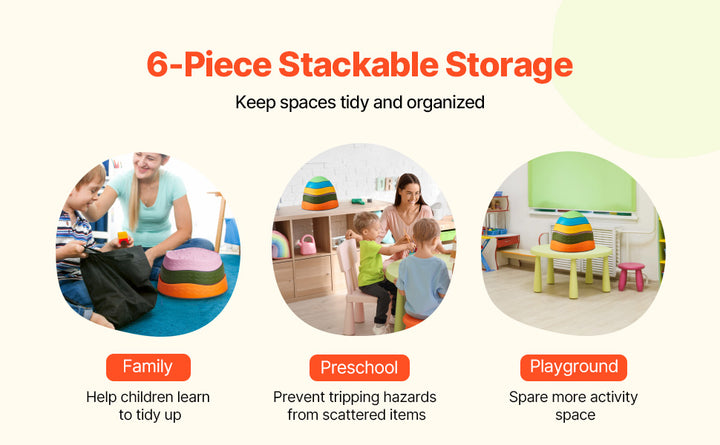 SucceBuy 5/6 PCS Balance Stepping Stones Kids Sports Toys Training Sensorial Social Games for Children Indoor or Outdoor Play